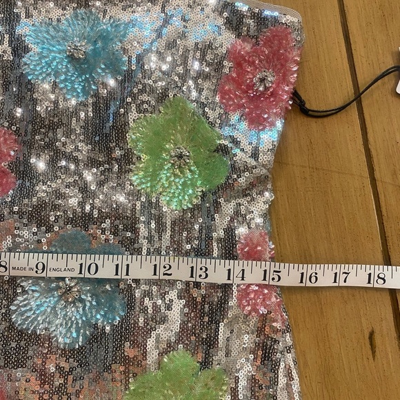 Liv Foster Women Sequined Beaded Formal Midi Sheath New Size 6 stunning stretch - Picture 8 of 17